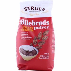 Øllebrød porridge with added sugar struer