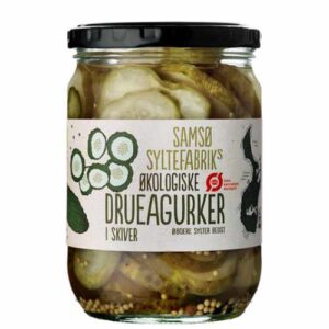 Samsø organic pickled gjerkins in slices