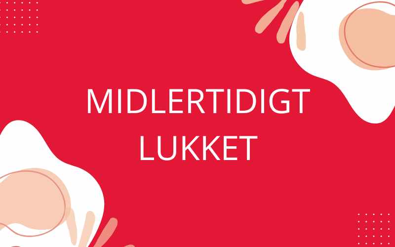 midlertigt lukket skilt