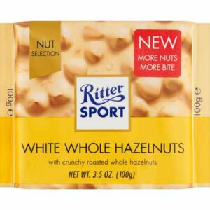 ritter sport white with whole hazelnuts